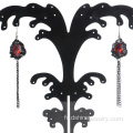 Nouveau Design de boucles d’oreilles pierres rouge dentelle gland boucle d’oreille